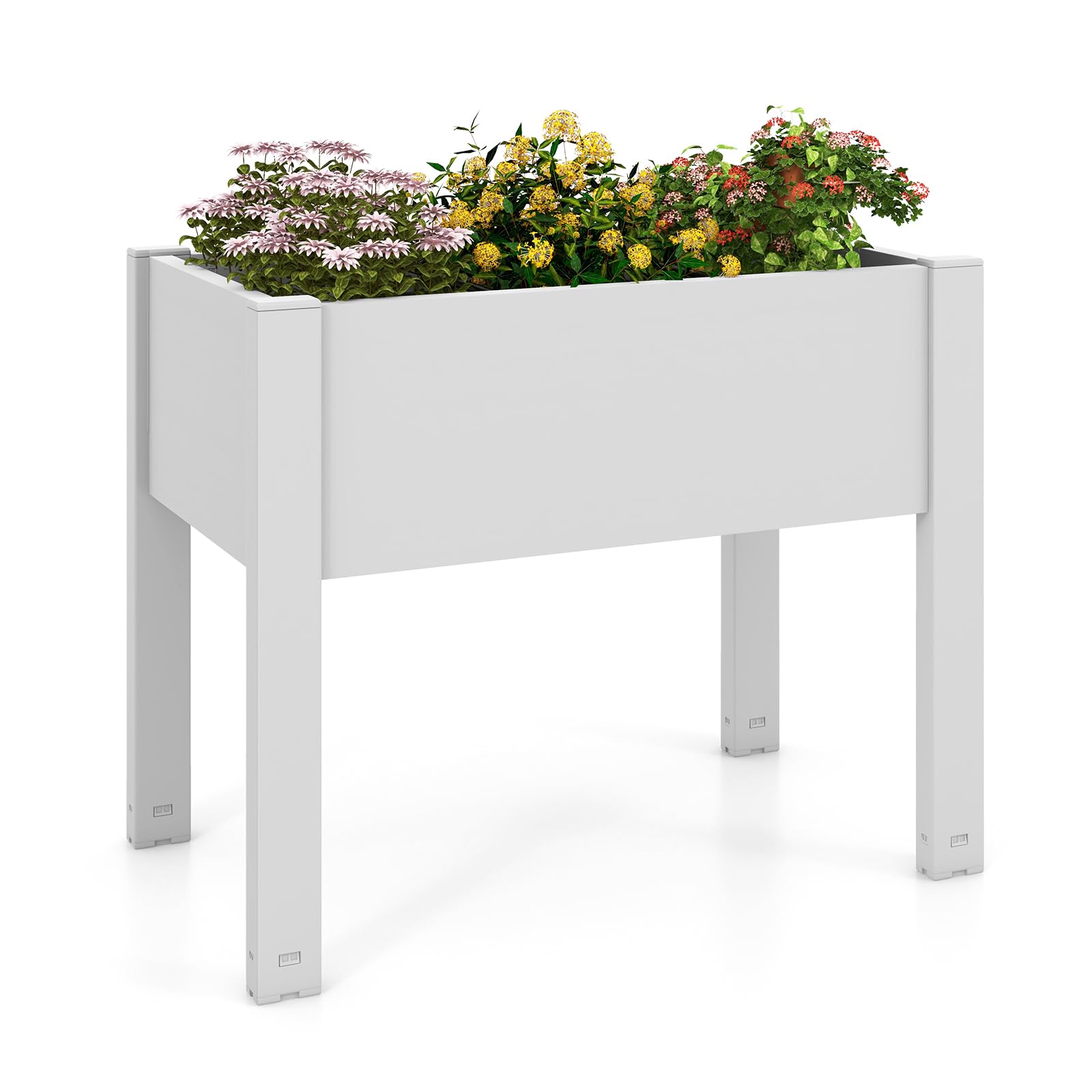 Giantex Self-Watering Raised Garden Bed for Outdoor Plants (White)
Giantex Raised Garden Bed with Legs Ideal for Flower