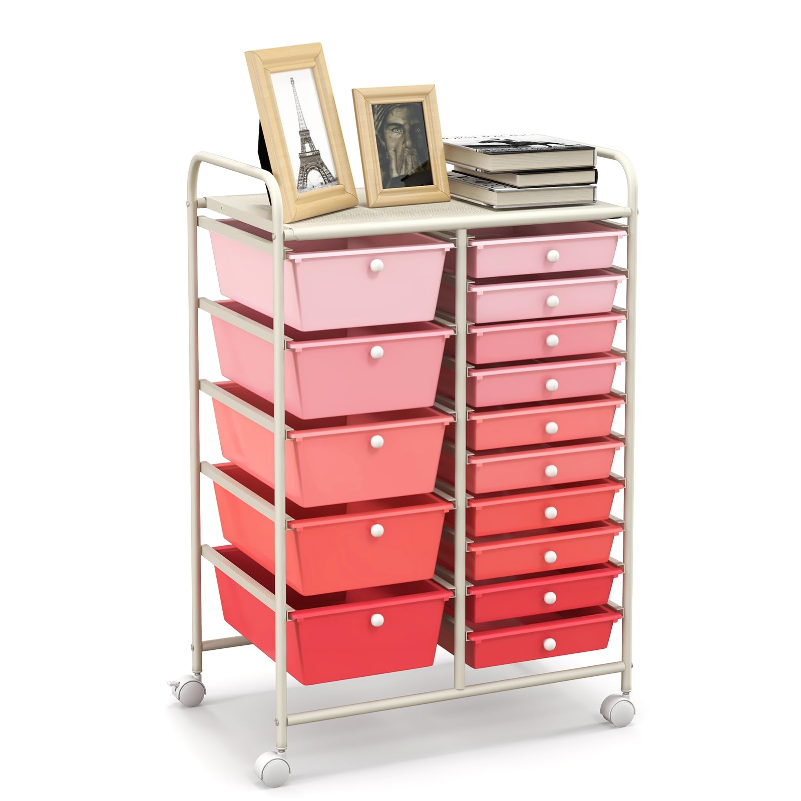  Giantex 15-Drawers Rolling Storage Cart for Office Use with Mobile Wheels
| Giantex 15-Drawers Utility Trolley with Whe