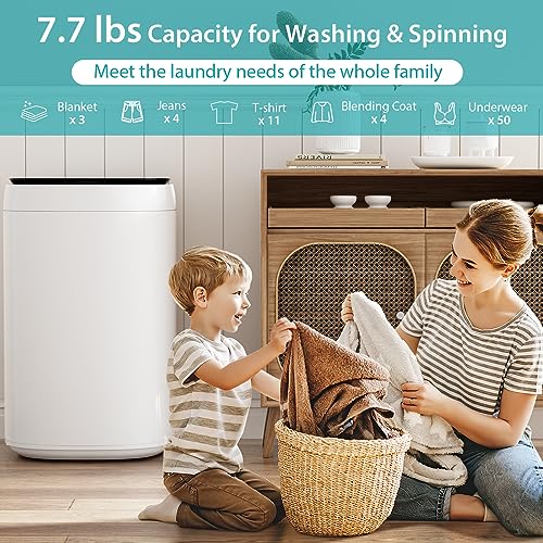 Giantex Portable All-in-One Washer Spinner Combo for Apartment and RV
| Giantex 7.7lbs Capacity Portable Washing Machin